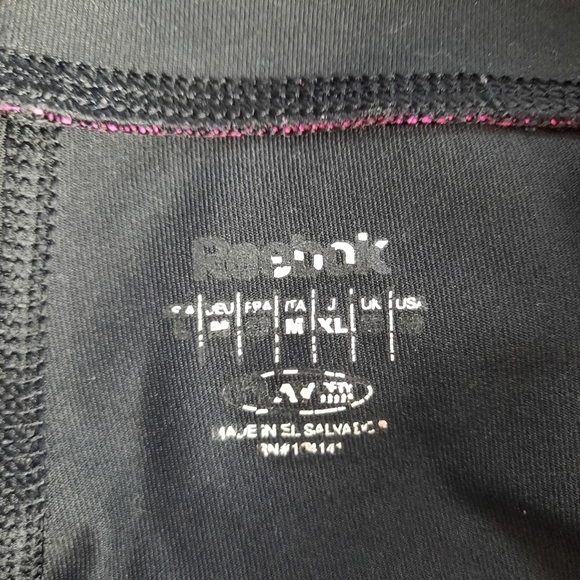 Reebok Play Dry black and pink capri length workout gym leggings - Picture 8 of 8